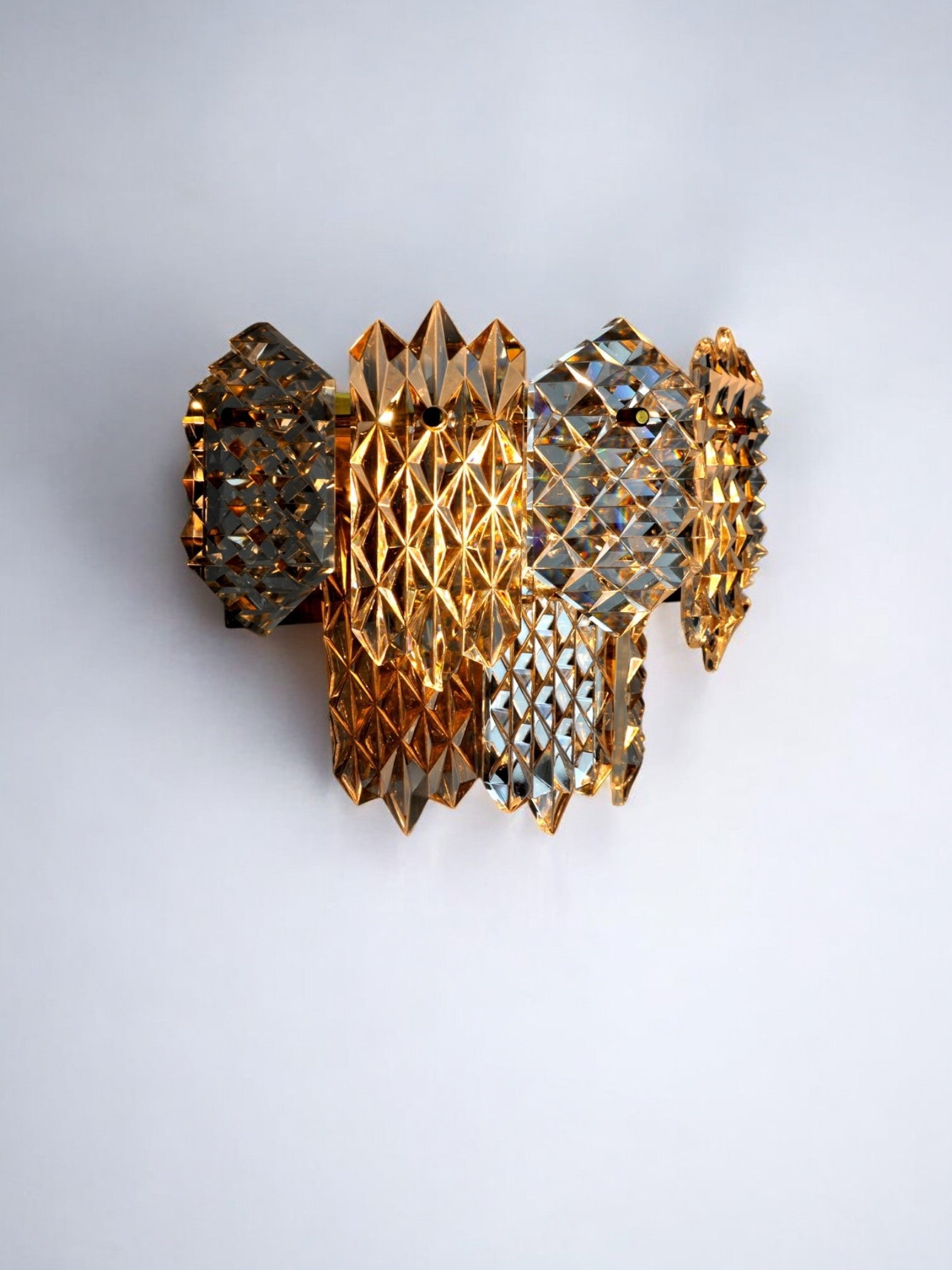 Kinkeldey sconce, 8 crystals, Germany, 1970s
