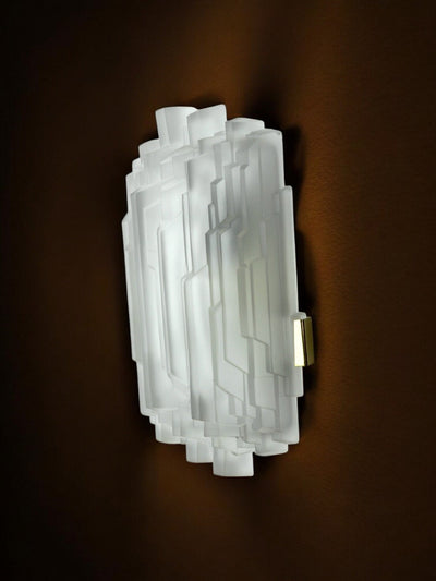 JT Kalmar wall lamp, frosted glass Austria 1970
