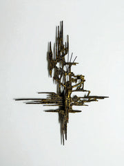 Brutalist Spanish Brass Crucifix after Dalí's Christ, 1970s