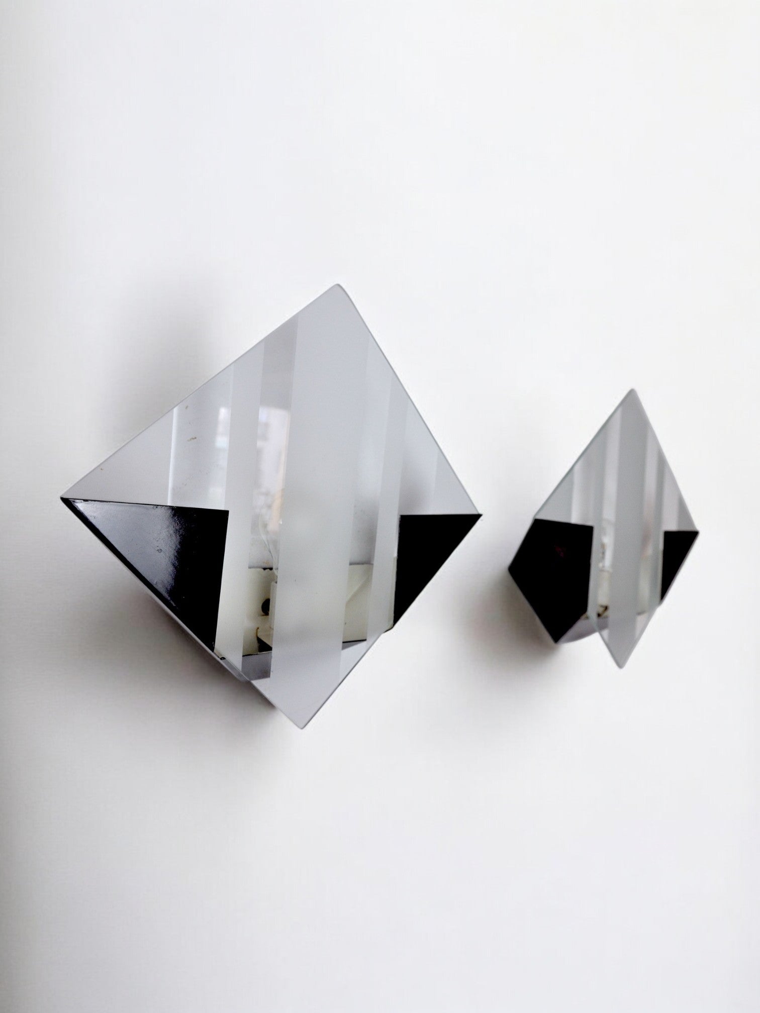 Pair of "Rombo" sconces by Miguel Milá, Spain, 1980
