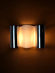 Metalarte "wave" sconce, spain,  1970s