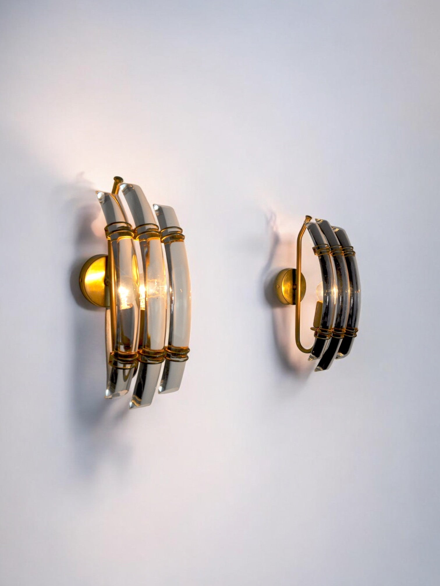 Paolo Venini sconces, murano crystals, Italy, 1970 - a Pair