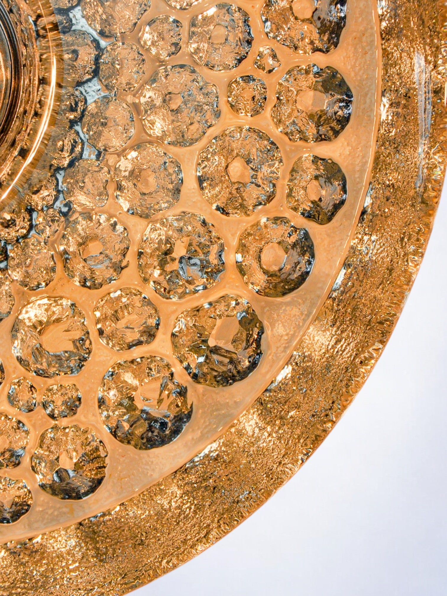 Pair of  circular Peill & Putzler wall lights, blown murano glass, Germany, 1970