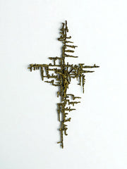 Spanish Brutalist Brass Crucifix after Dalí's Christ, 1970