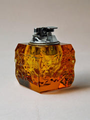 Orange ice lighter by Antonio Imperatore, murano glass, Italy, 1970