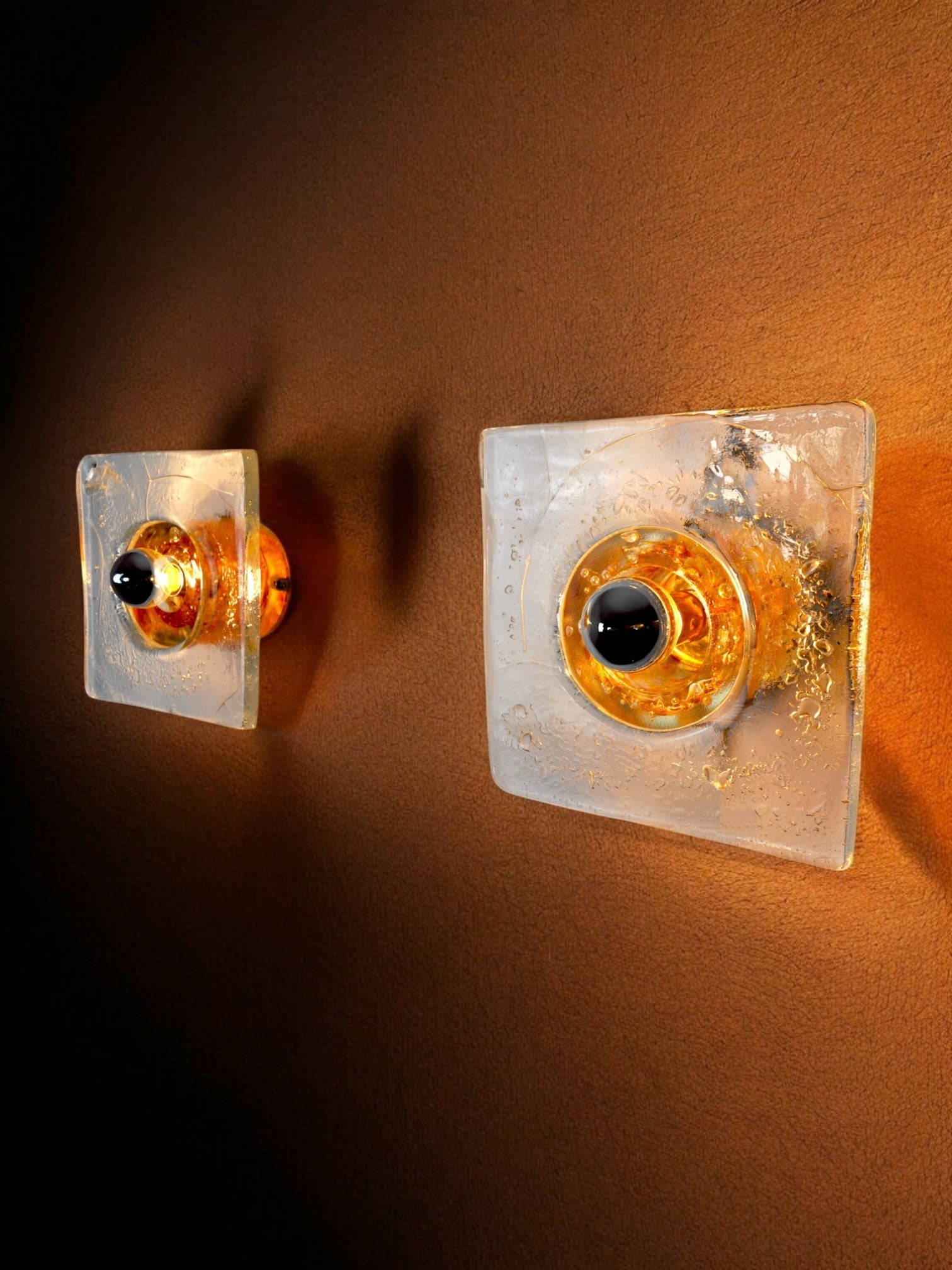 Pair of Albano Poli sconces for Poliarte, Italy, 1970s