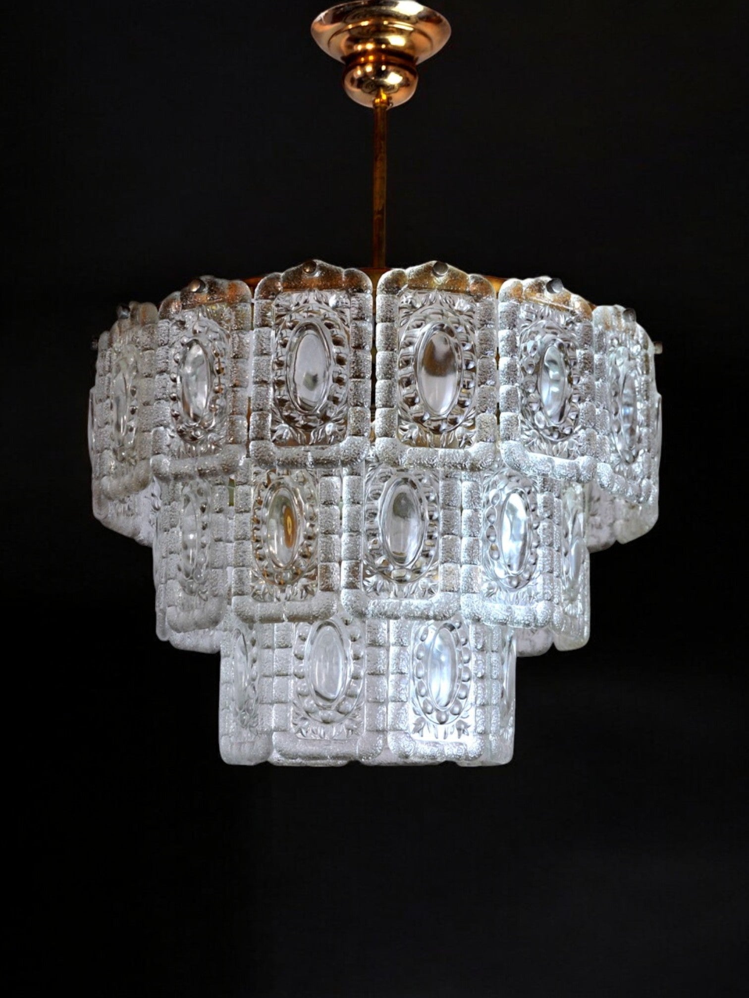 Kinkeldey chandelier, 3 levels, Germany, 1970