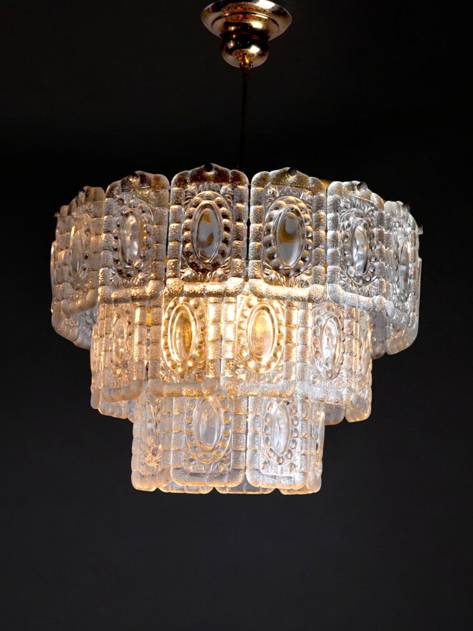 Kinkeldey chandelier, 3 levels, Germany, 1970