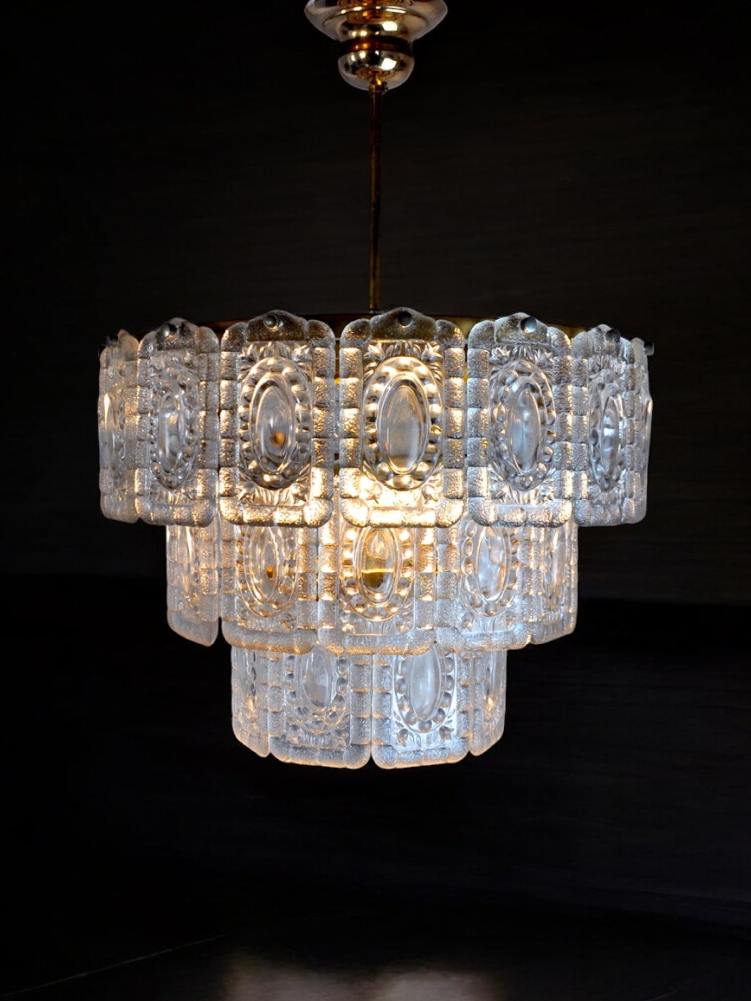 Kinkeldey chandelier, 3 levels, Germany, 1970