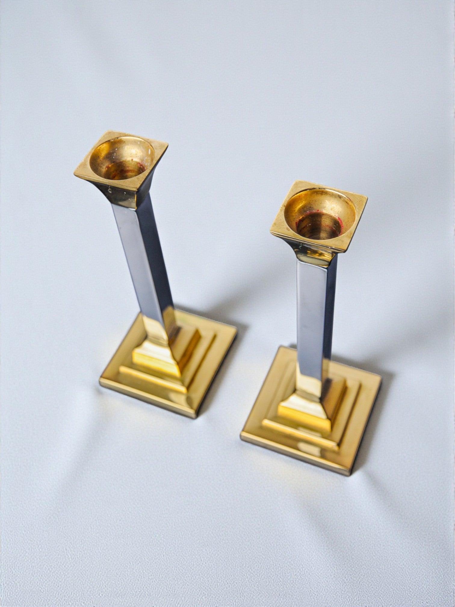 Pair of Regency candlesticks by Art3, Spain, 1970