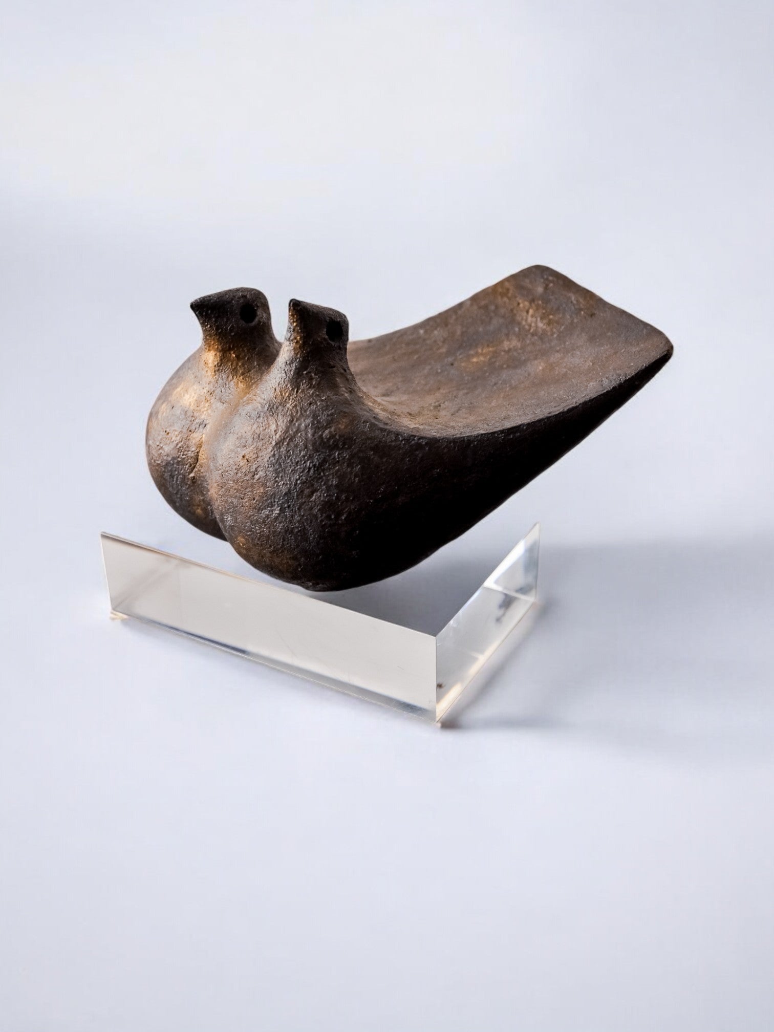 Ceramic abstract birds sculpture by Sousa, Spain, 1970's