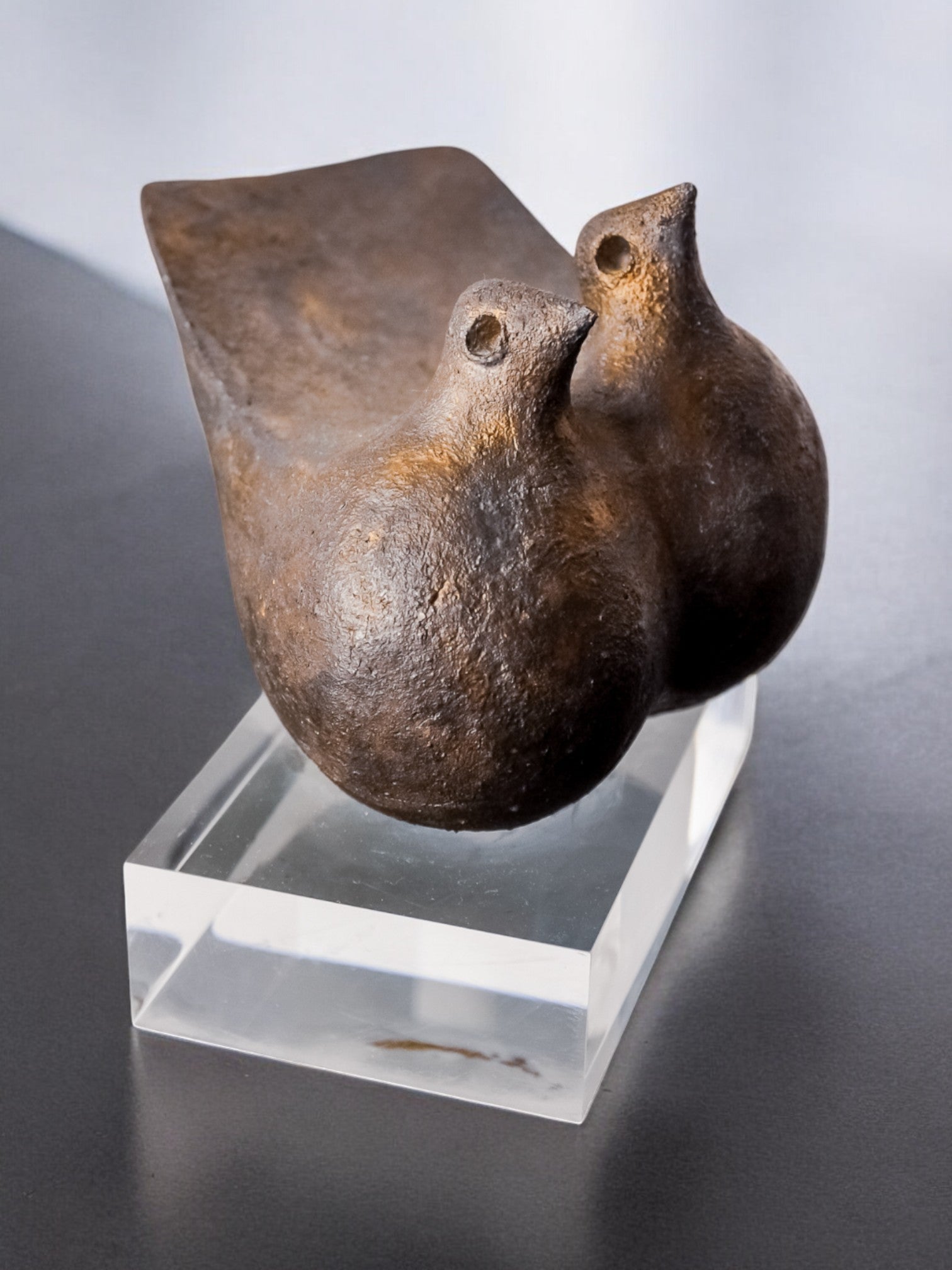 Ceramic abstract birds sculpture by Sousa, Spain, 1970's