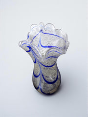 Blue seguso vase in murano glass, italy, 1960