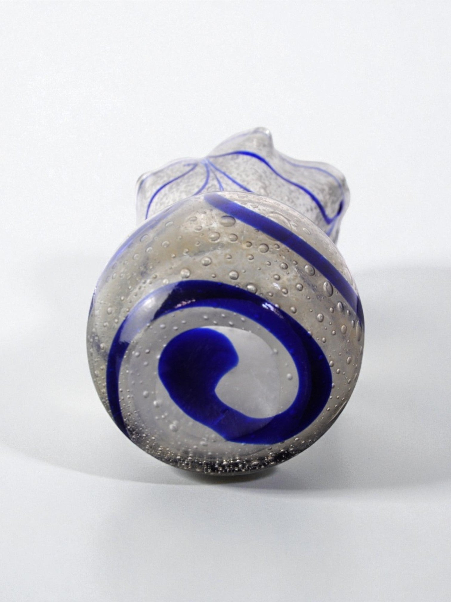 Blue seguso vase in murano glass, italy, 1960
