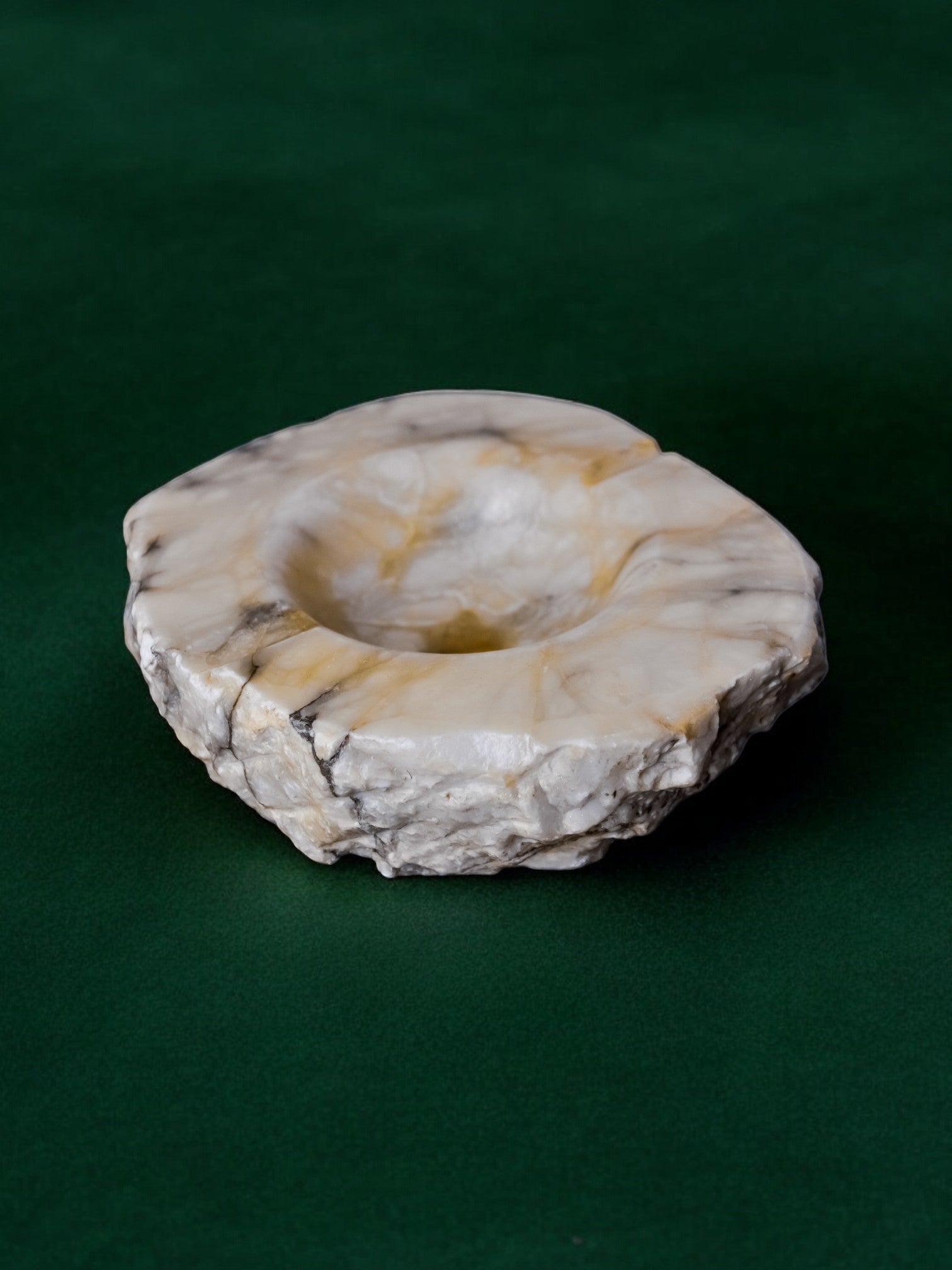 Beige Alabaster ashtray by Romano Bianchi, Italy, 1970's