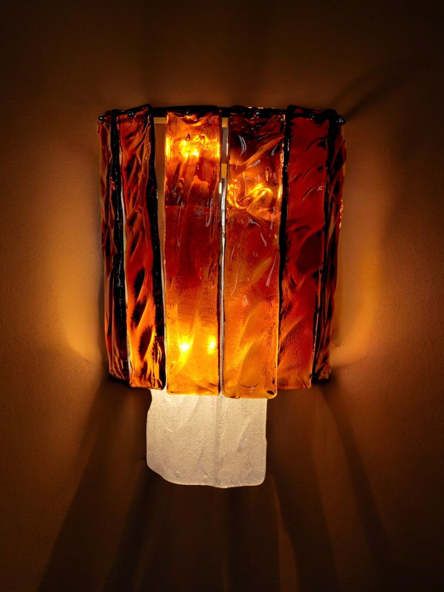 Poliarte wall lamp by Albano Poli, 1970, Murano Italy