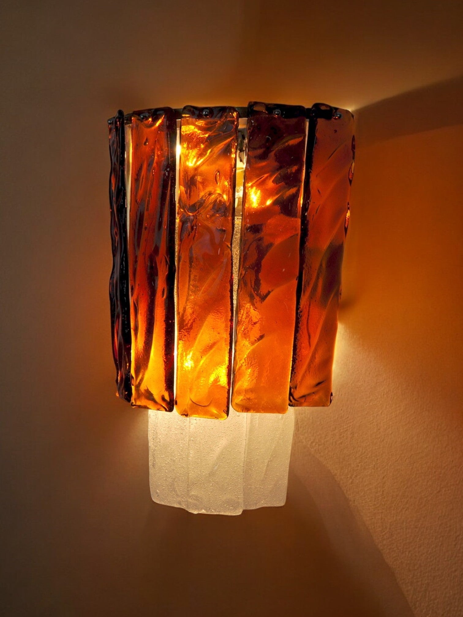 Poliarte wall lamp by Albano Poli, 1970, Murano Italy