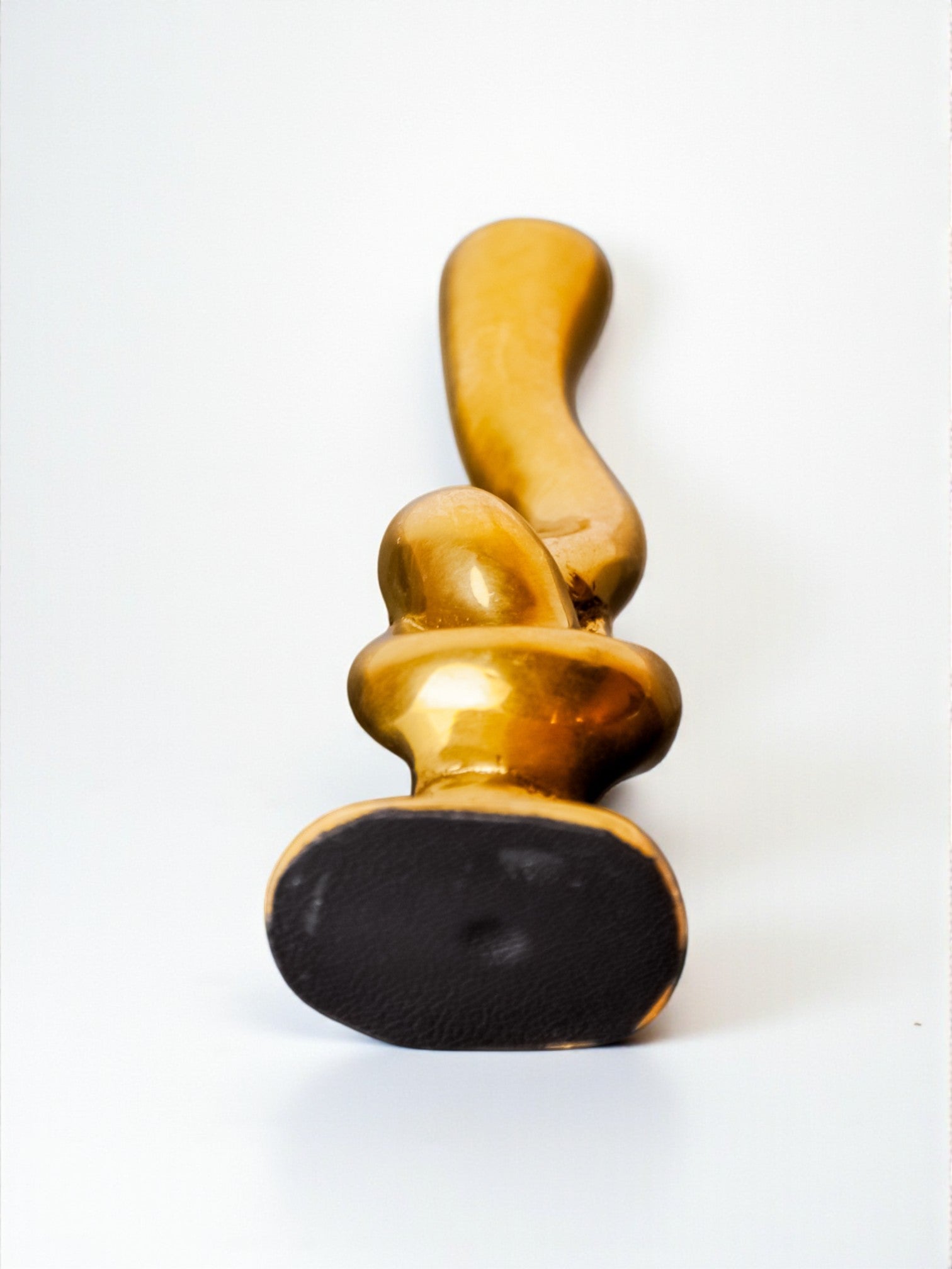 Knot candlestick, brutalist design, bronze, Italy, Circa 1970's