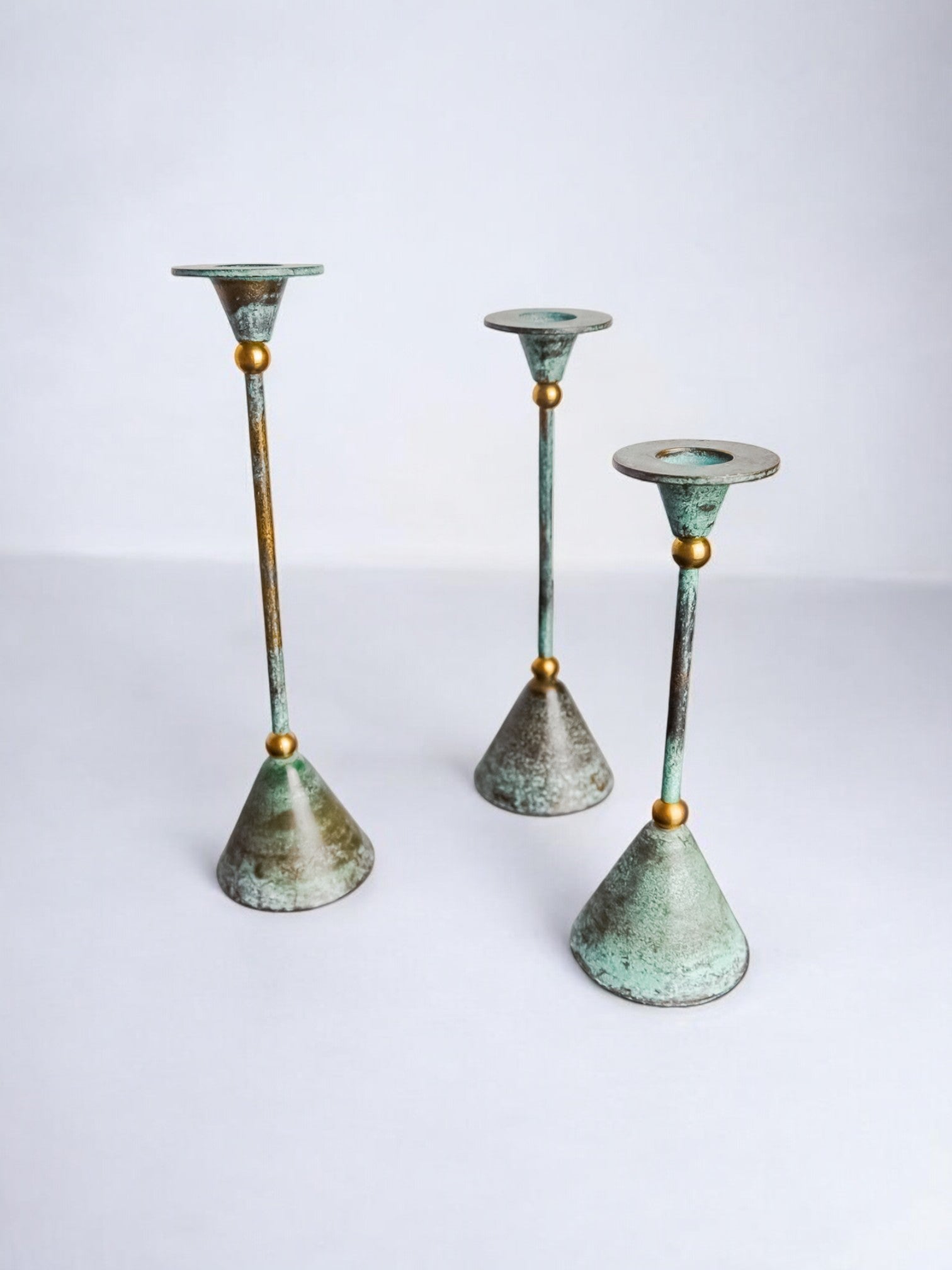 Postmodern Diabolo Candleholders, Set of 3, France, 1980's