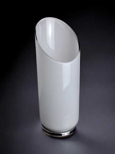Tubular Lamp by Murano Mazzega, Opaque Glass, Italy, 1960
