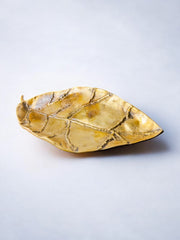 Brutalist Leaf Tray by David Marshall in bronze, 1980s