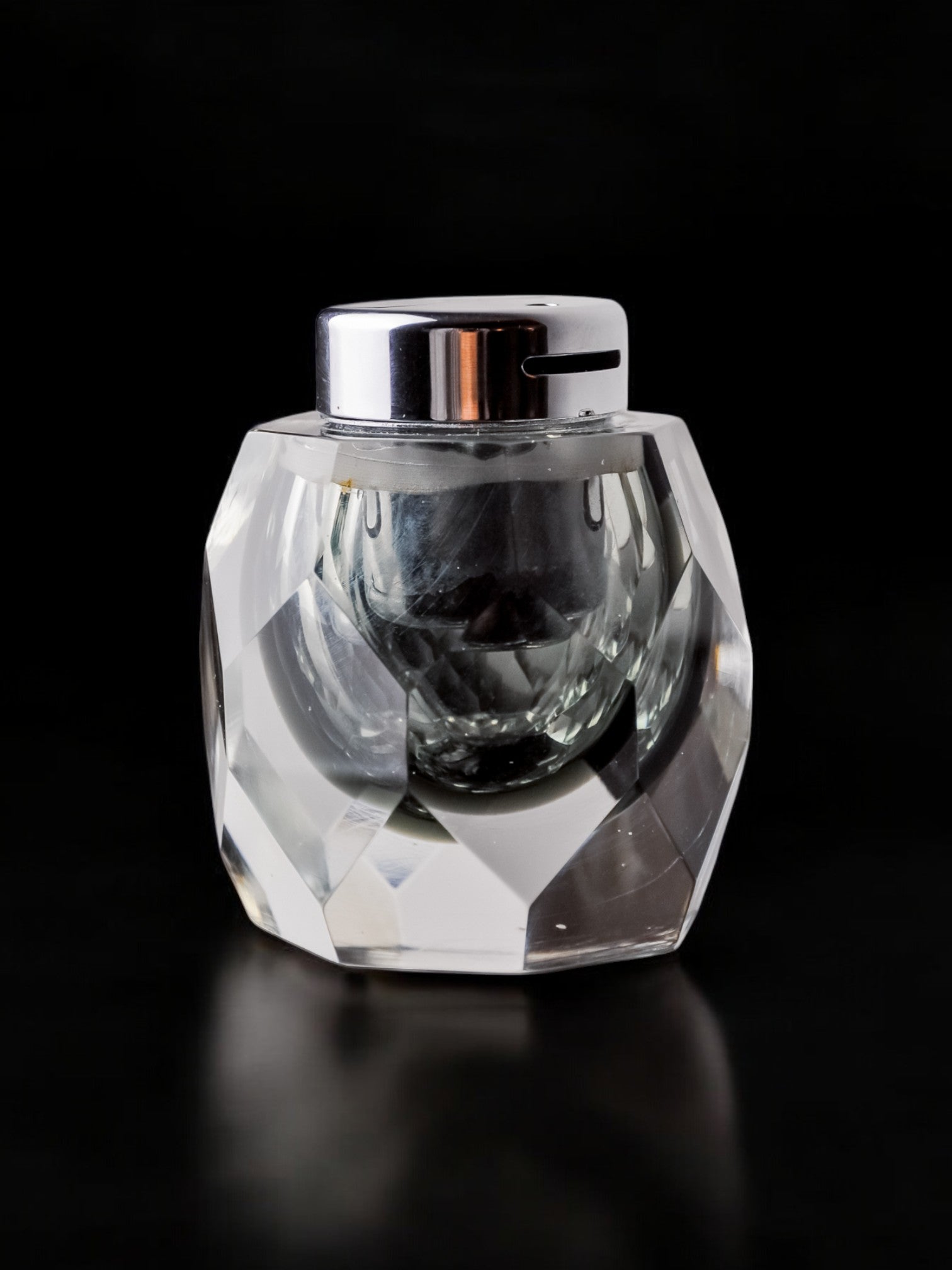 Faceted Sommerso Lighter by Seguso, Murano, Italy, 1970's