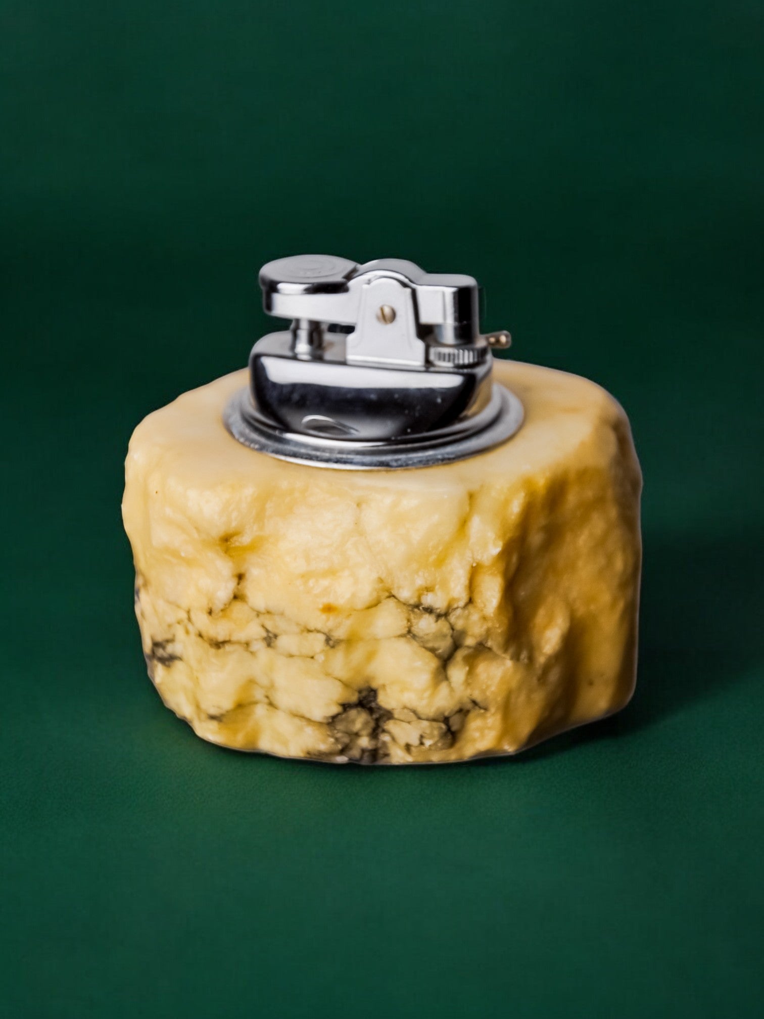 Alabaster lighter by Romano Bianchi, Cream colour, Italy, 1970's