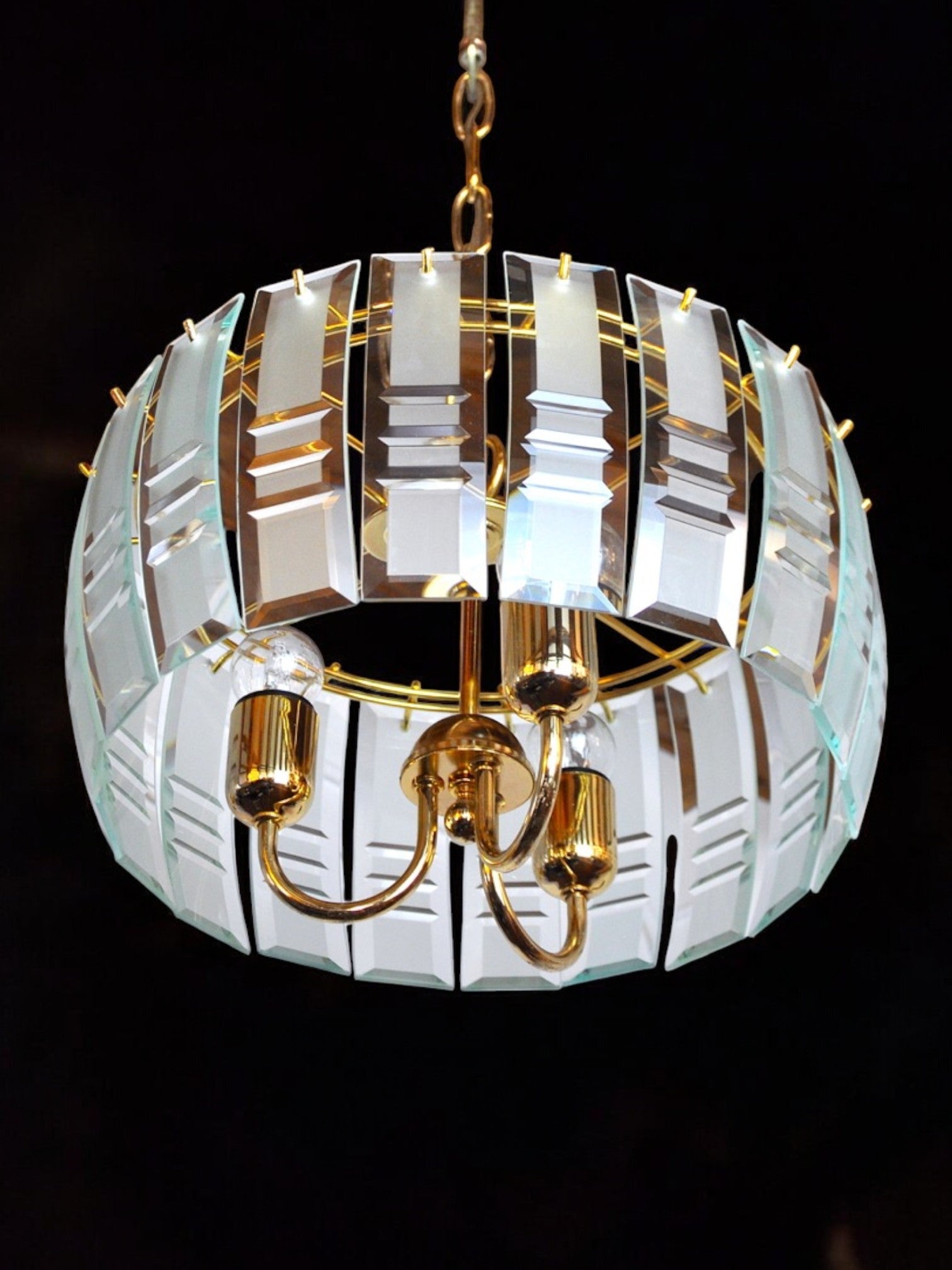 Blue Veca chandelier in Murano glass Italy 1970