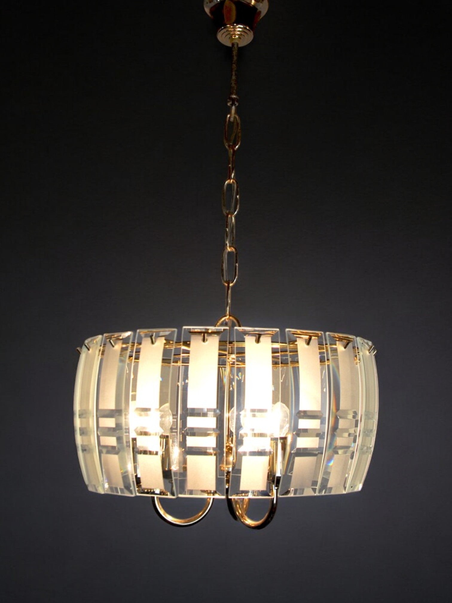 Blue Veca chandelier in Murano glass Italy 1970
