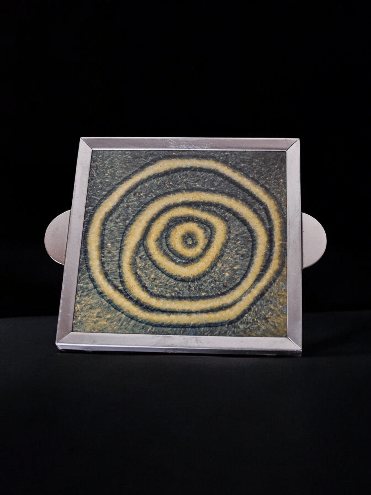 Space age spiral ceramic trivet, spain, 1970's