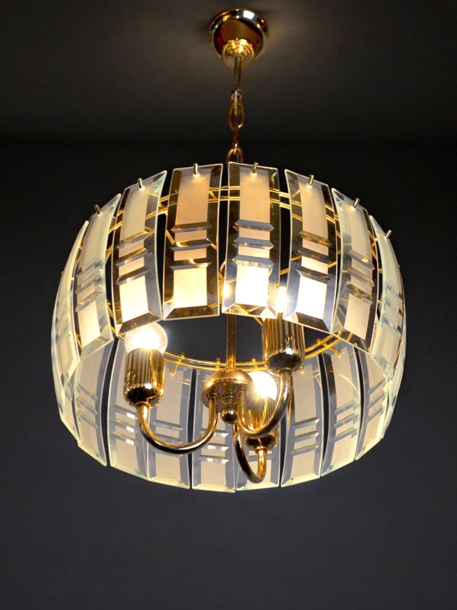 Blue Veca chandelier in Murano glass Italy 1970