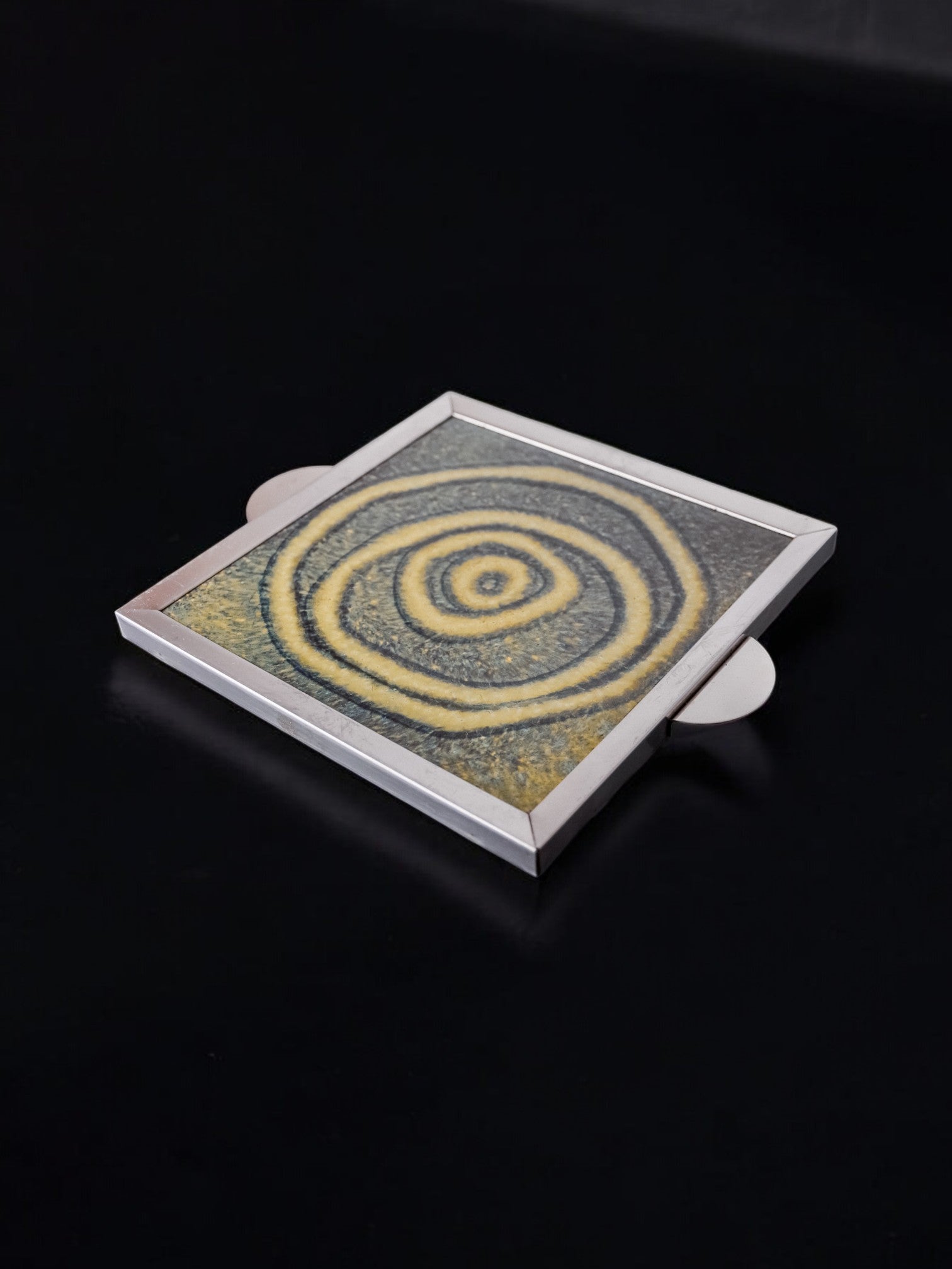 Space age spiral ceramic trivet, spain, 1970's