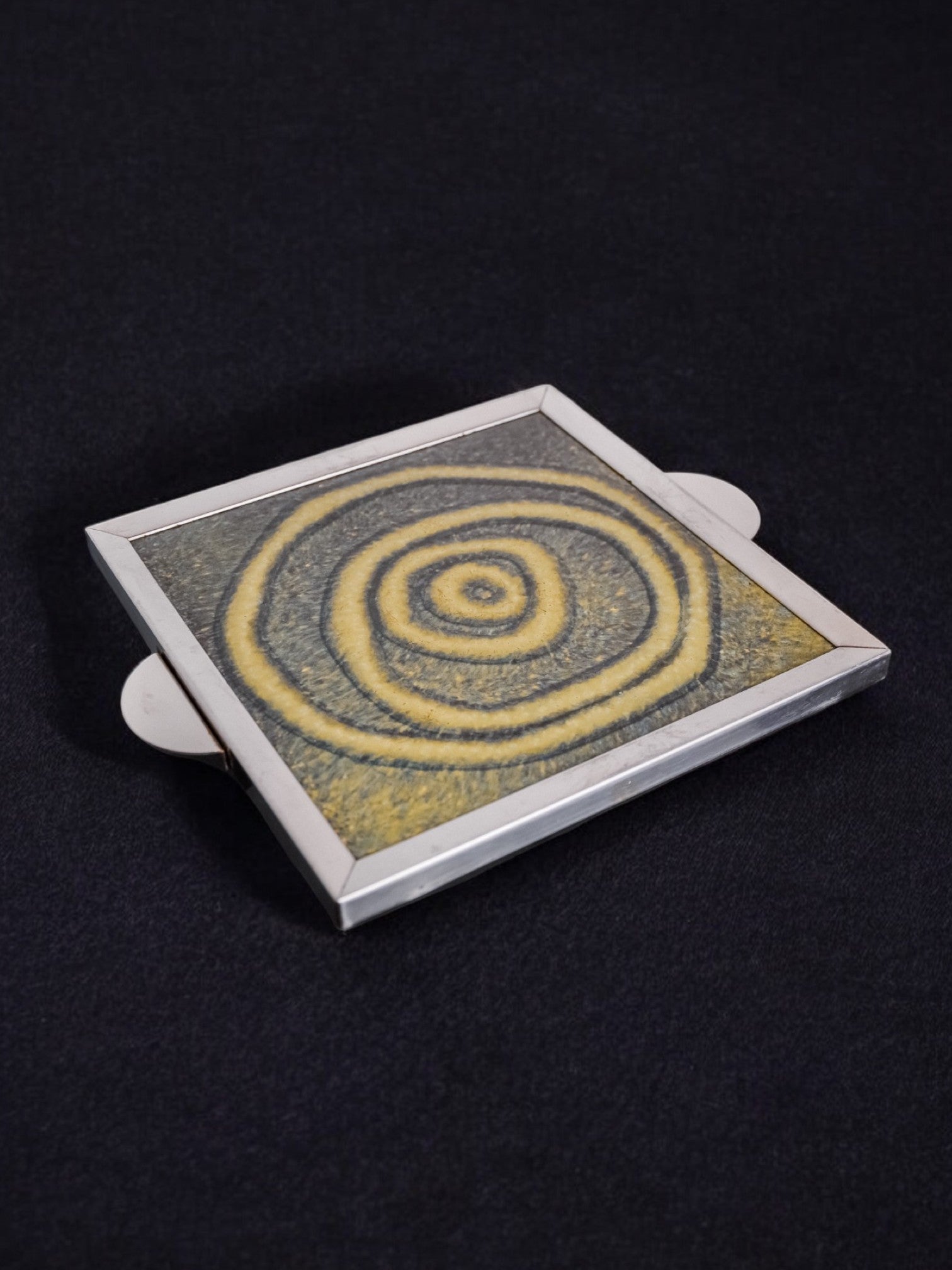Space age spiral ceramic trivet, spain, 1970's