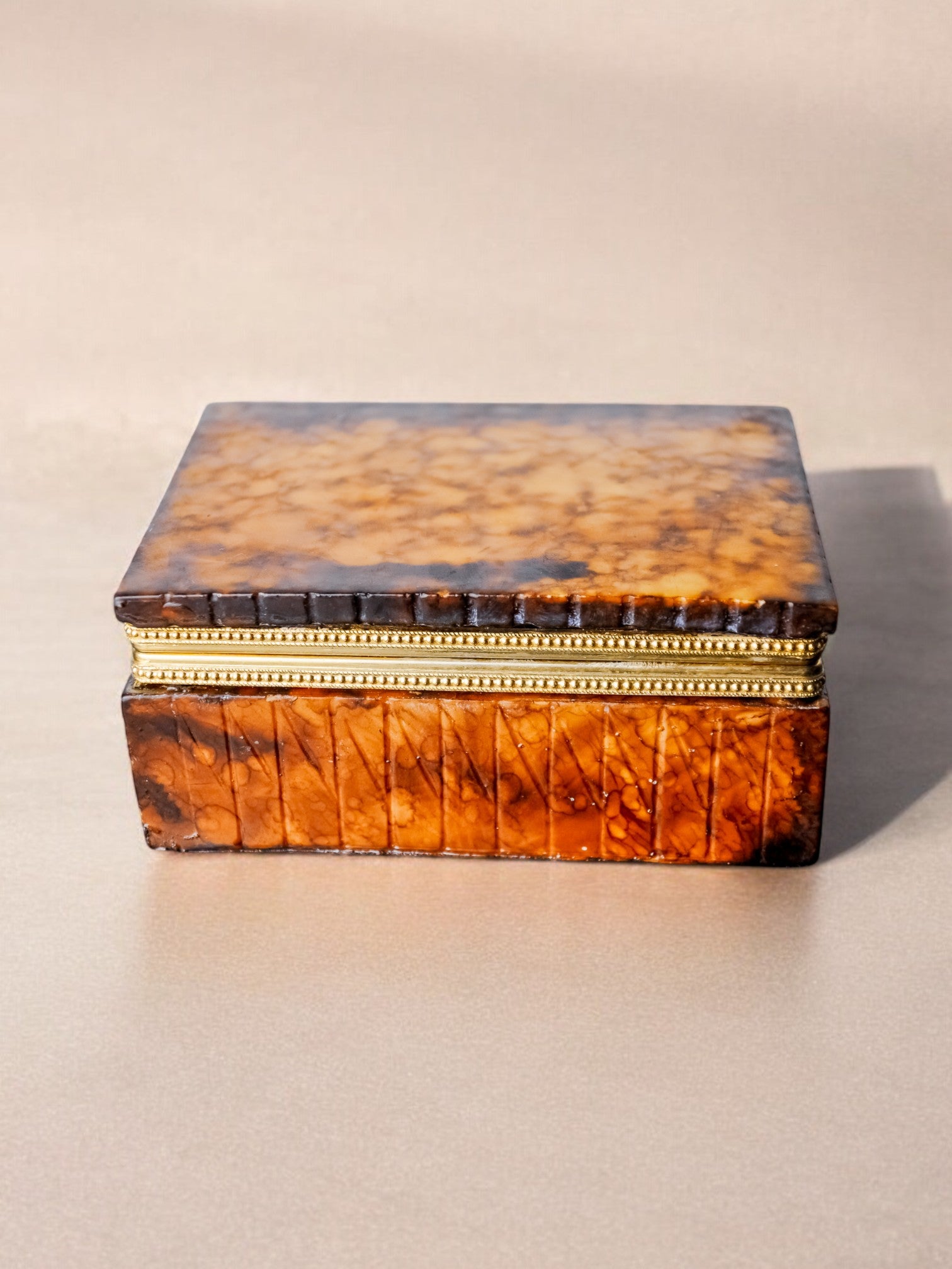 Regency Faux alabaster vanity box by Romano Bianchi, Italy, 1970's