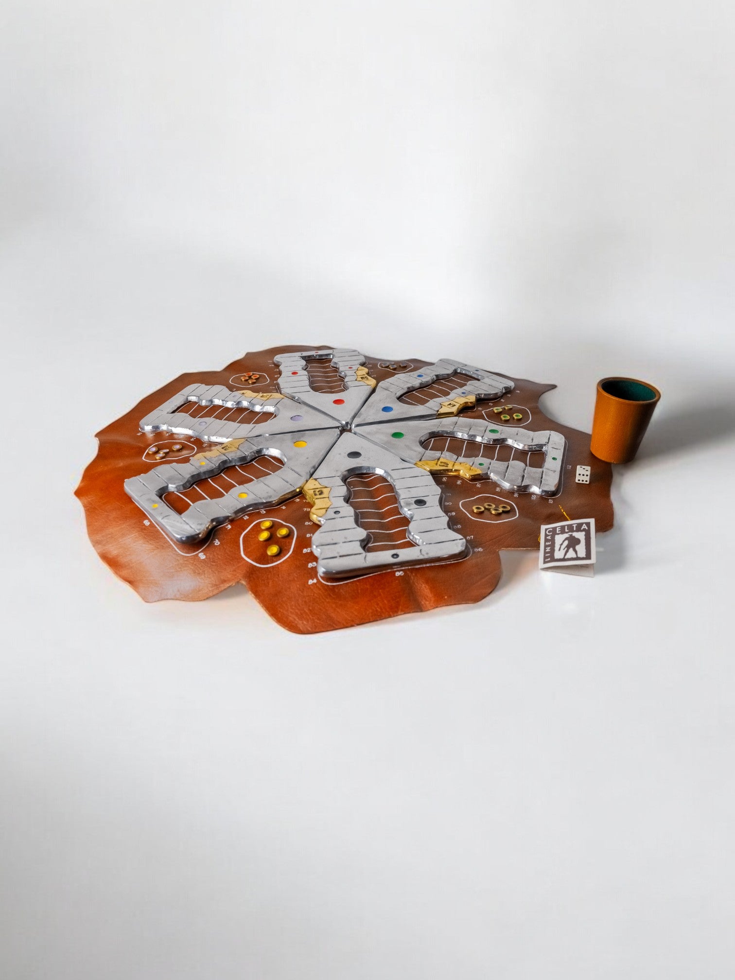 Brutalist Parcheesi game by Art3, Bronze & Aluminium, Spain, 19670's