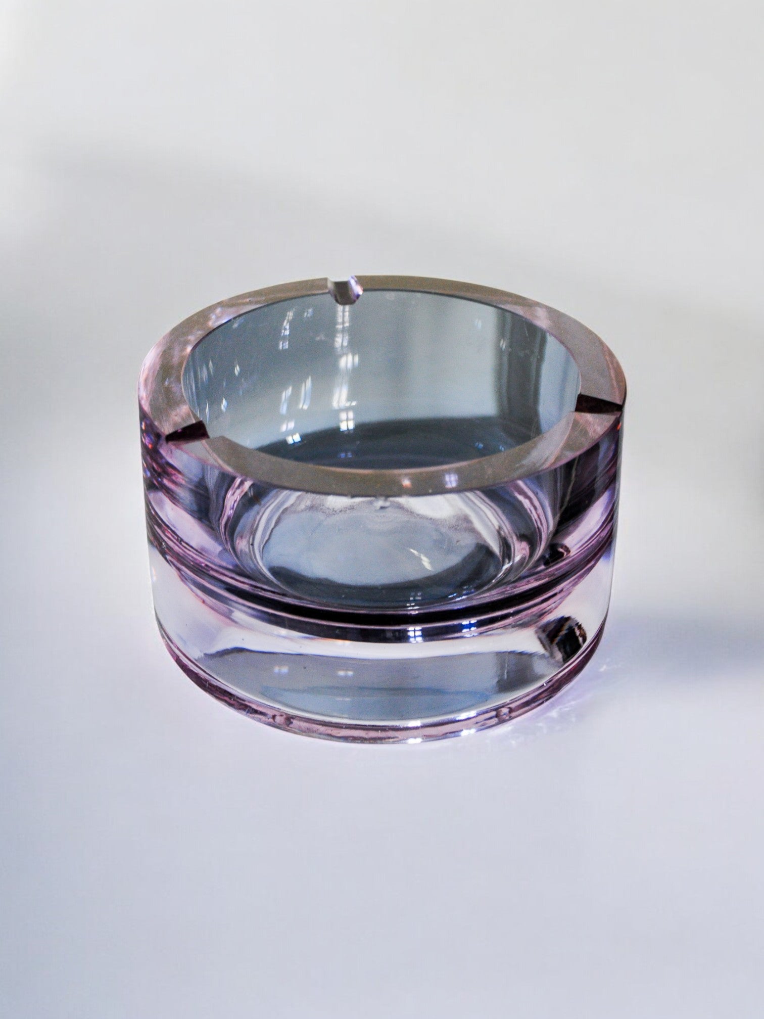 XL Sommerso pink ashtray by Seguso, Murano glass, Italy, 1970