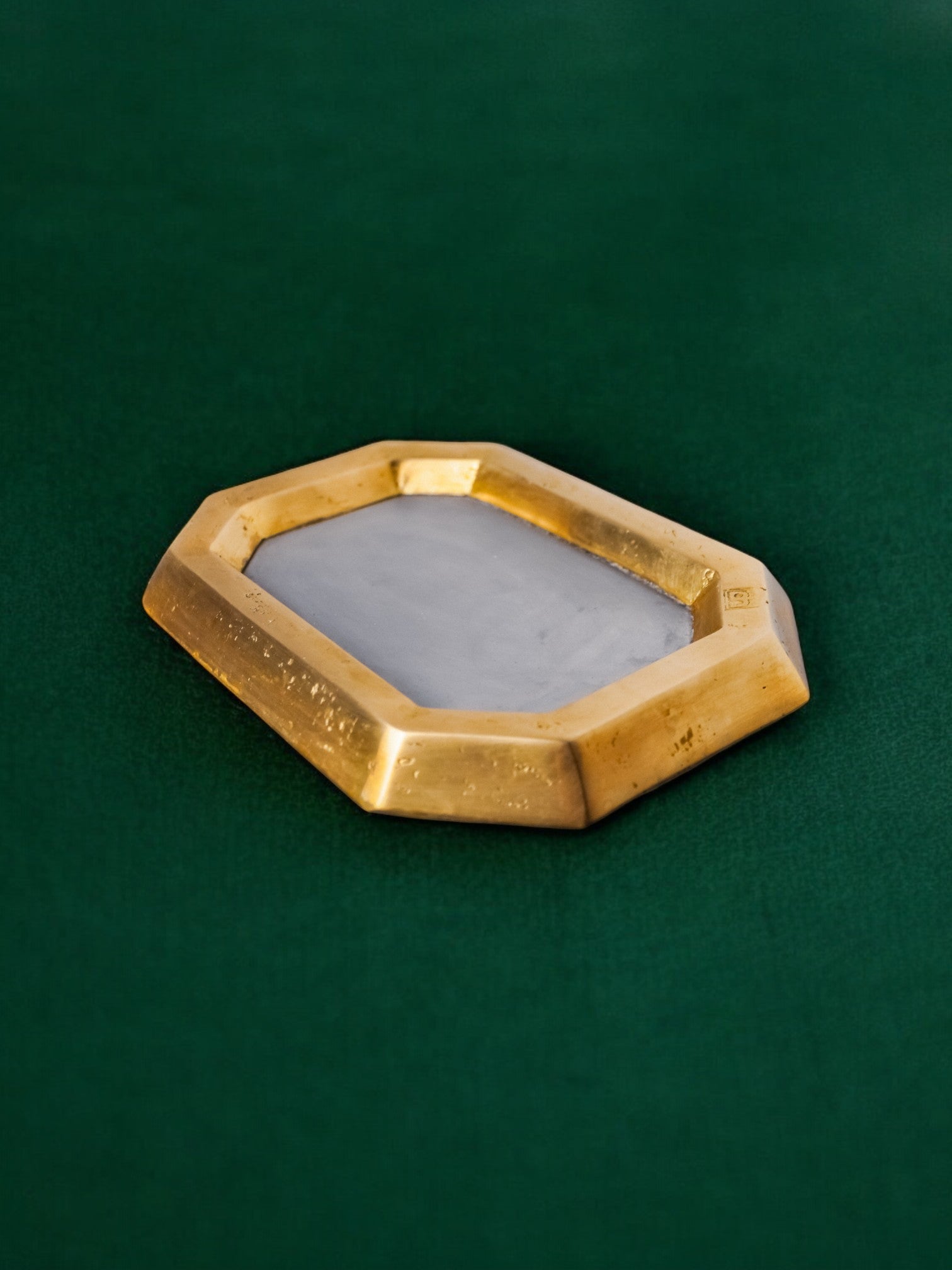 Brutalist ashtray by David Marshall, bronze and brass, 1970's