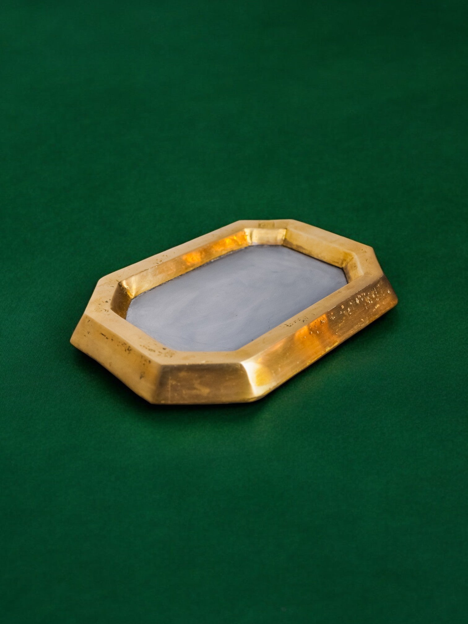 Brutalist ashtray by David Marshall, bronze and brass, 1970's