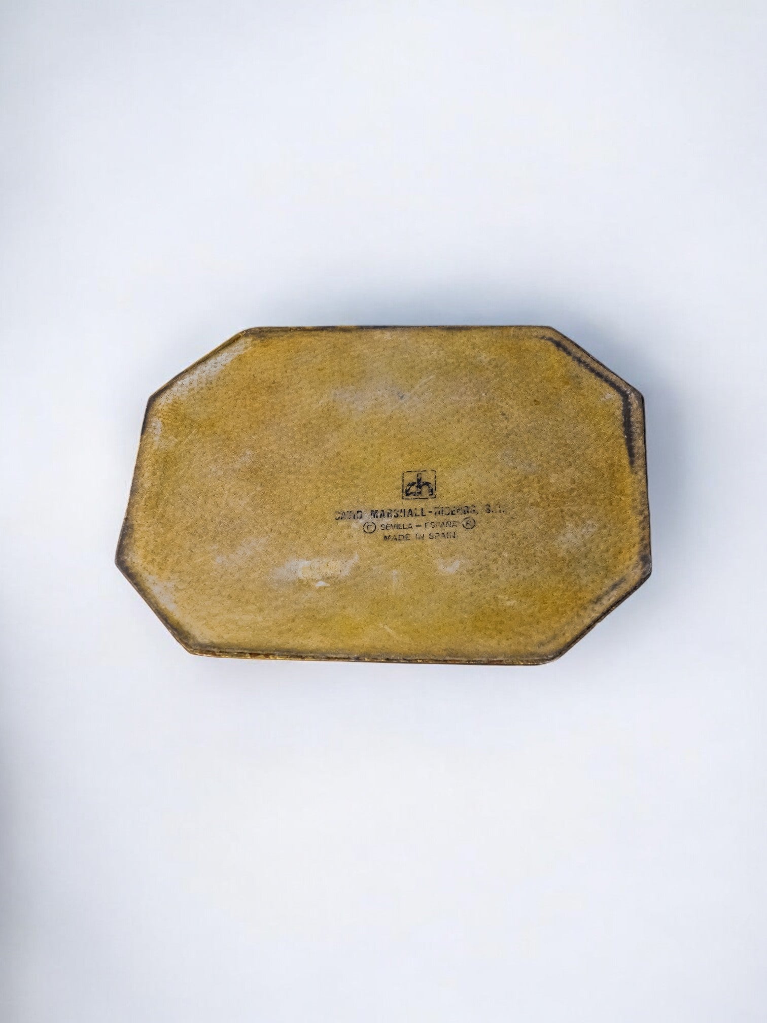 Brutalist ashtray by David Marshall, bronze and brass, 1970's