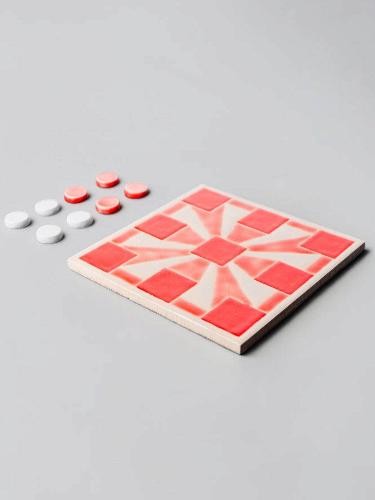 Morpion game, enameled ceramic, Italy, 1980