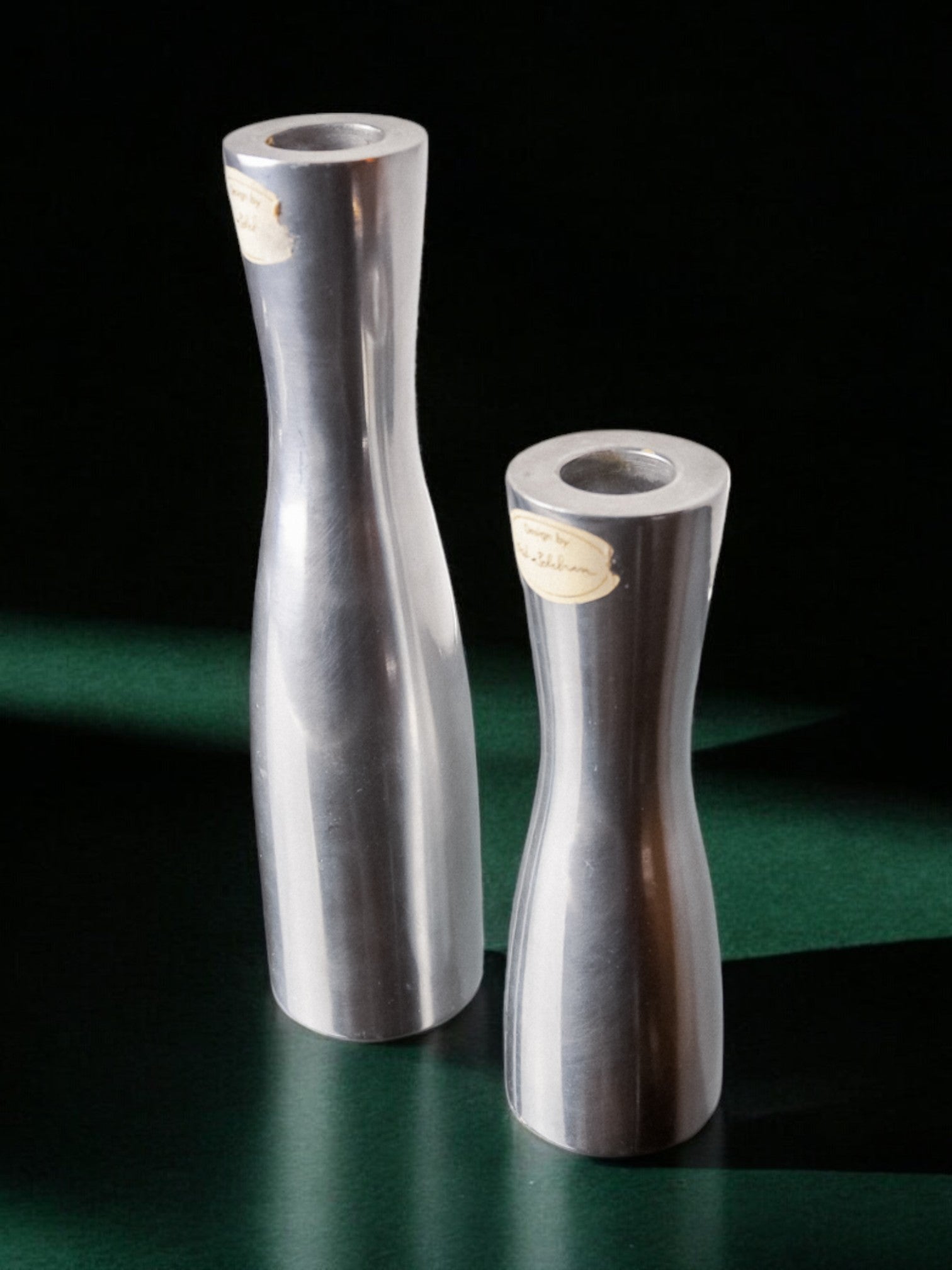 Pair of gota erika pekkari candlesticks, scandinavian, 1990's