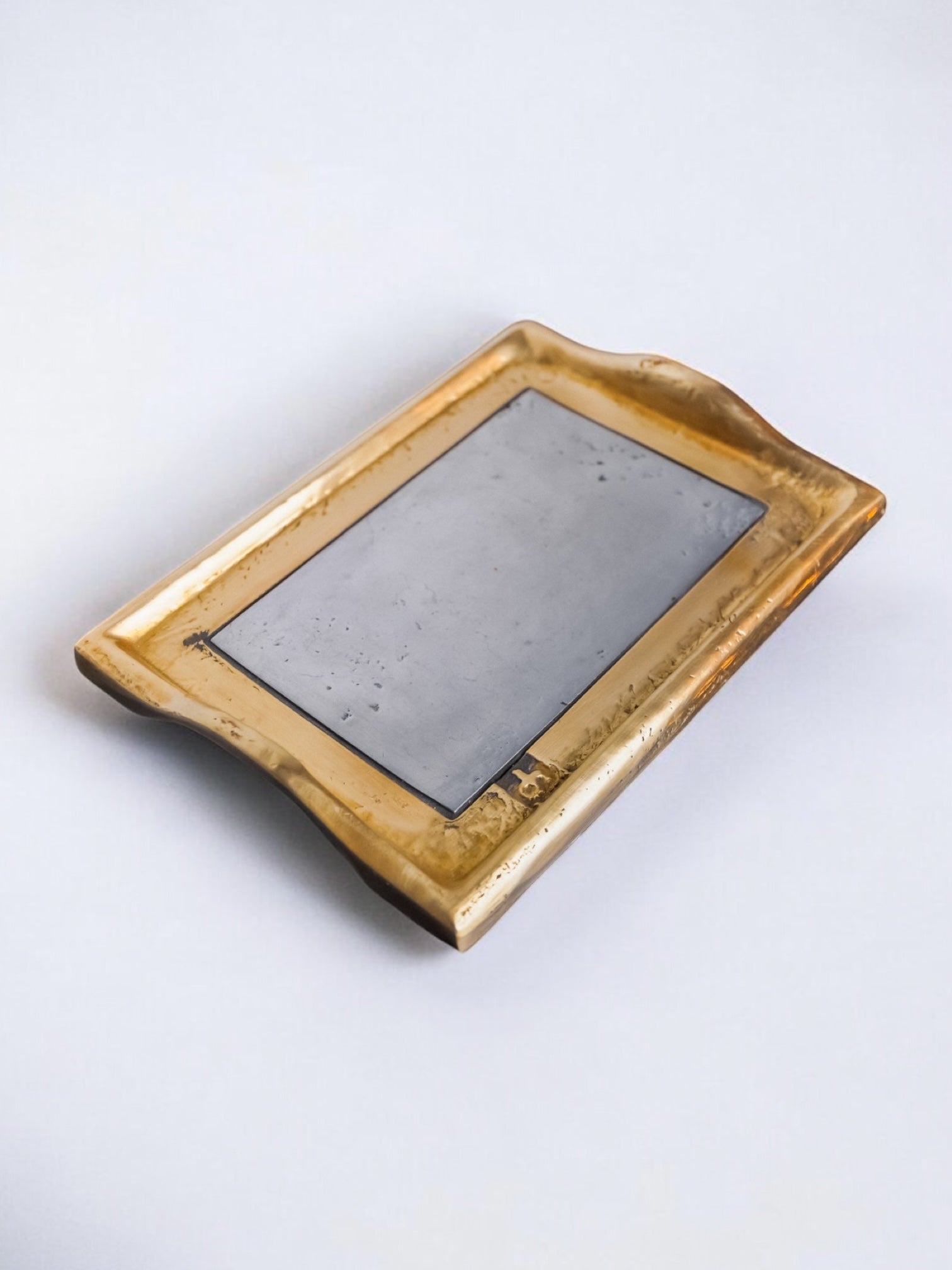 Brutalist pocket emptier by David Marshall, bronze and aluminum, Spain, 1980