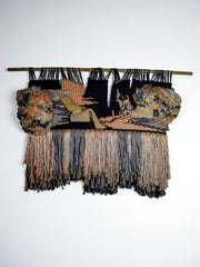 Spanish oversized Textured Macramé tapestry, circa 1970's