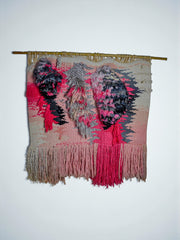 Textured Macramé Wall Hanging, folk art, Spain, circa 1970's