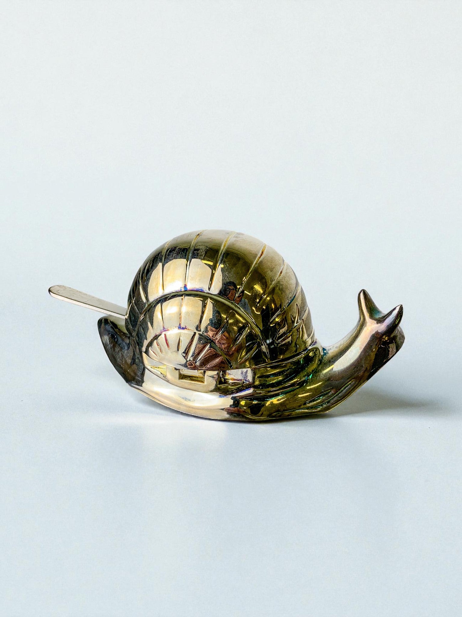 Vintage Italian Snail Butter Dish, Silver-Plated, 1970s