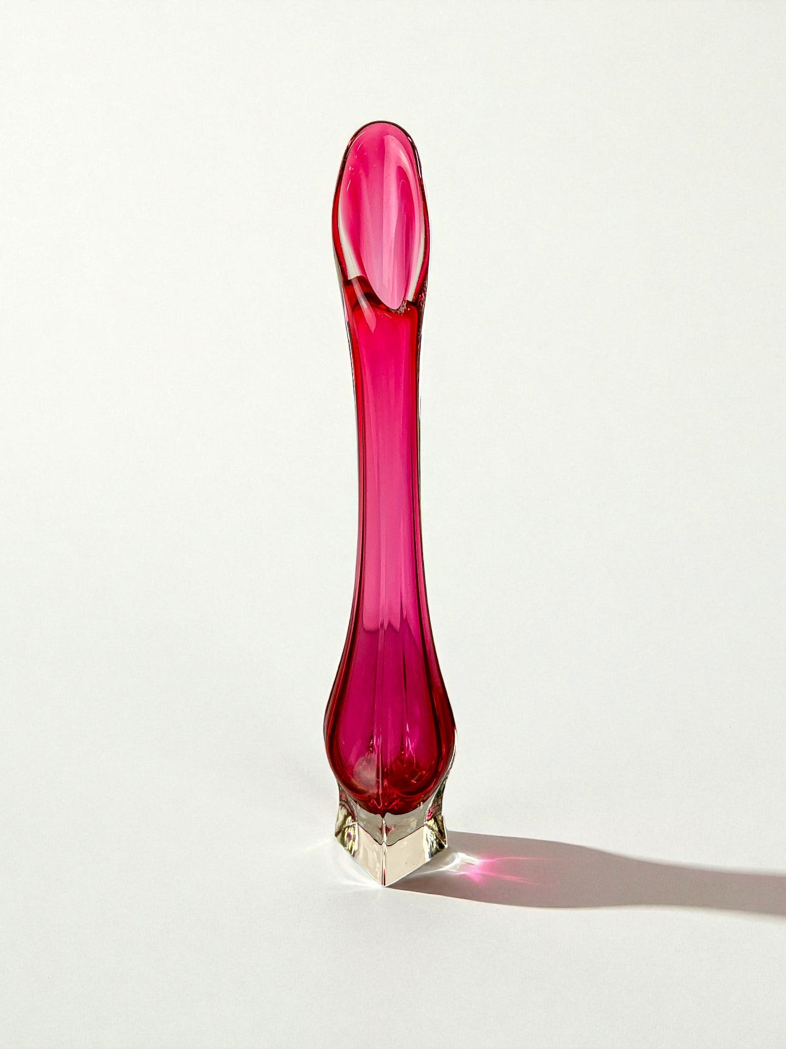 Italian Pink Sommerso Soliflor Vase by Seguso, Murano, 1970's