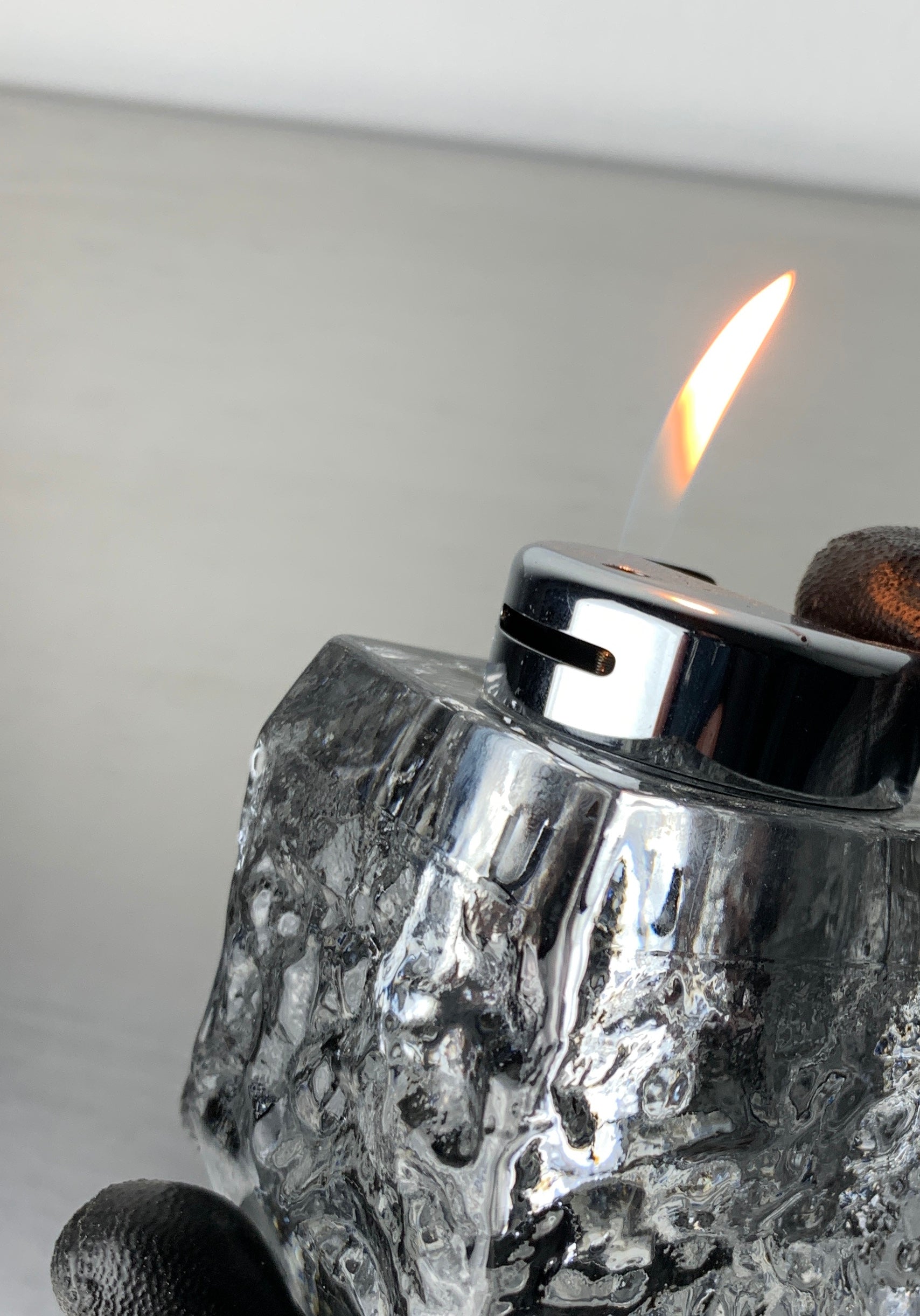 Ice cube lighter by Antonio Imperatore, murano glass, Italy, 1970's