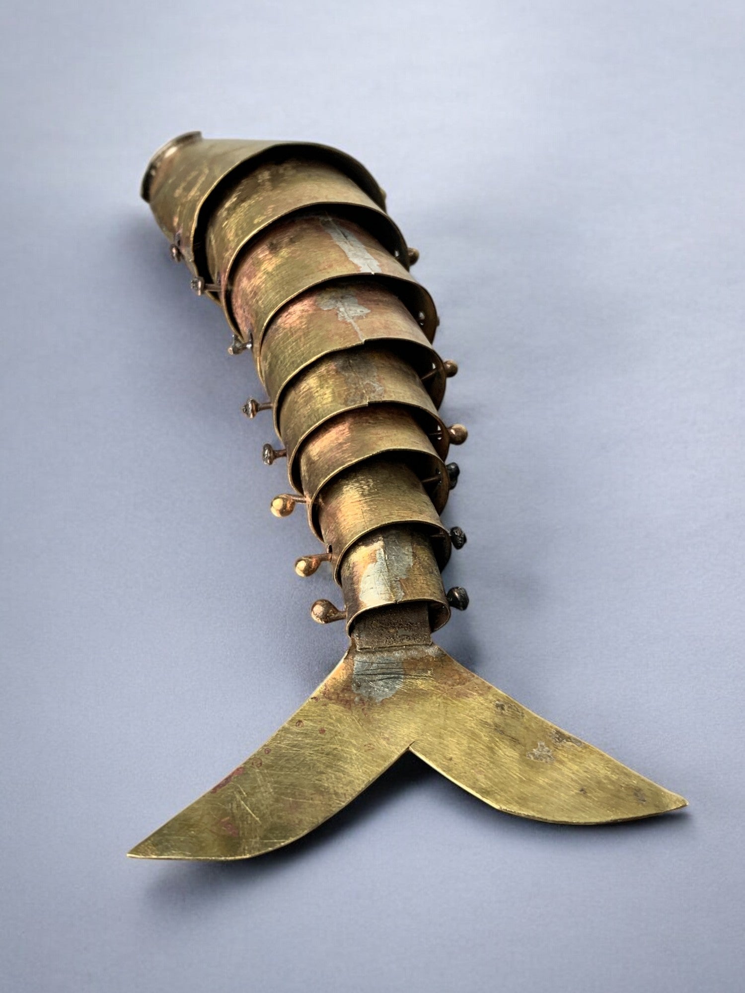 Burtalist articulated Fish in brass, Mexico, 1980's