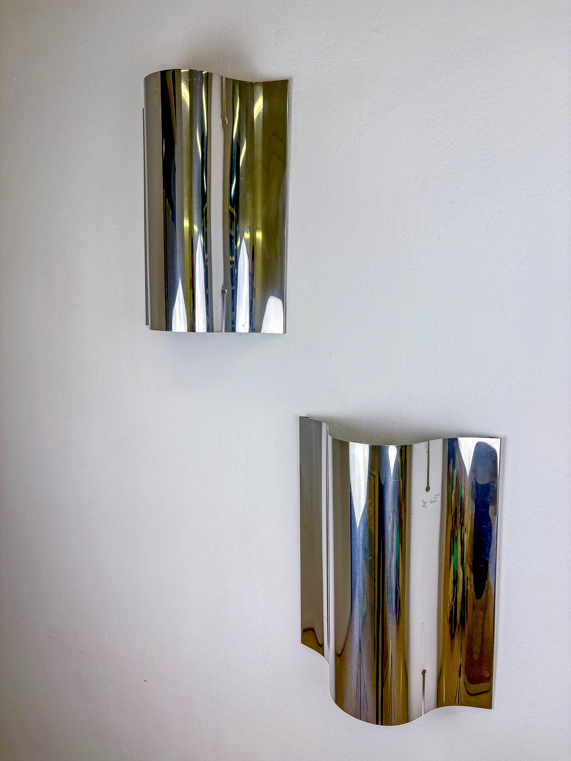 Pair of Space-Age wall Sconces by Sagim, Italy, 1970's