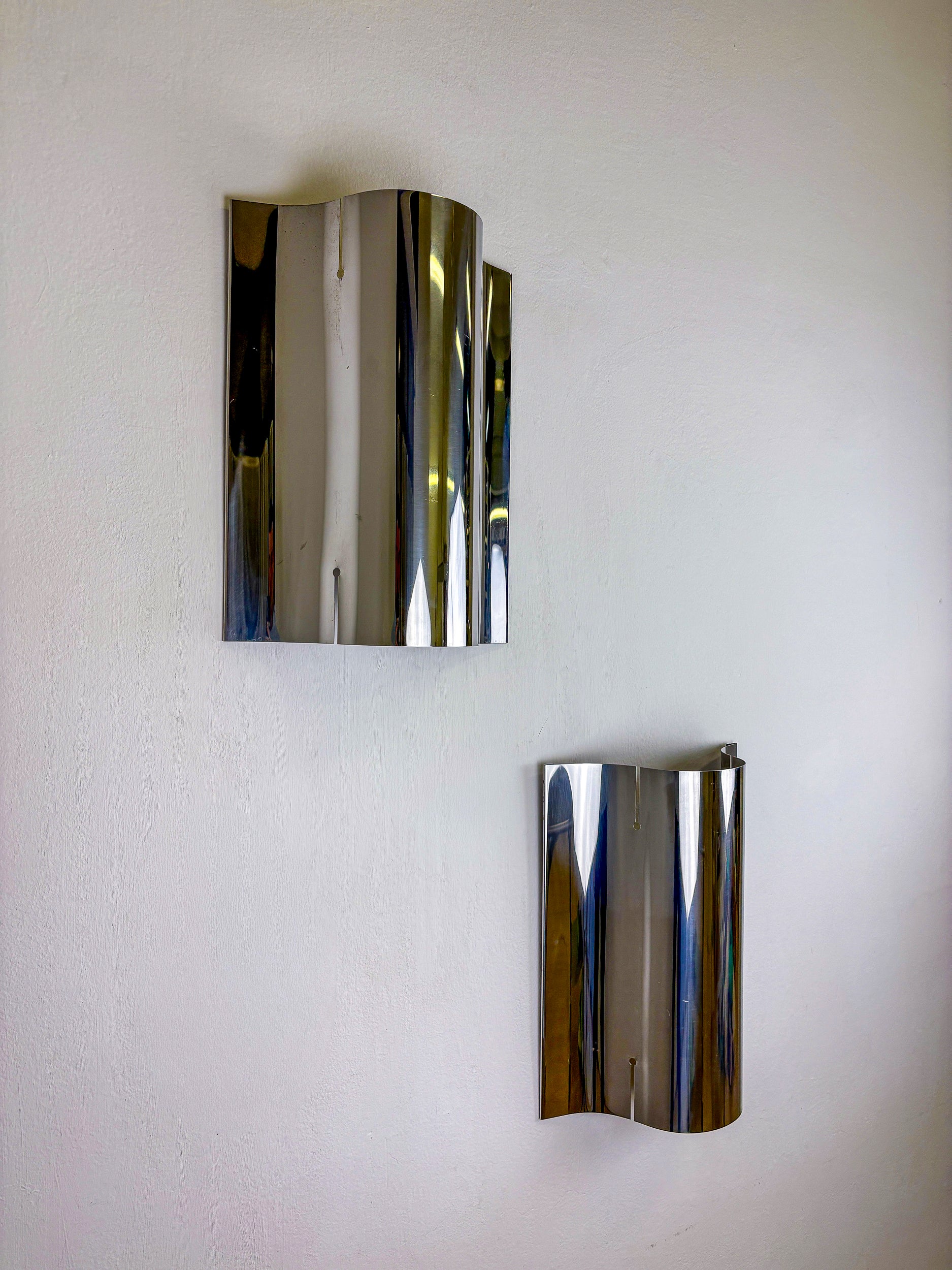 Pair of Space-Age wall Sconces by Sagim, Italy, 1970's